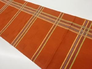 変わり織格子模様織出し袋帯